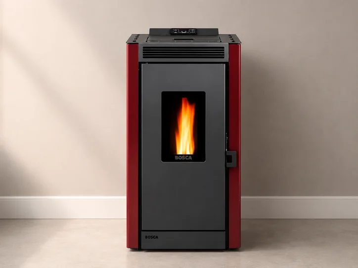 Estufa a pellet Smart Fire Black Vision, línea premium